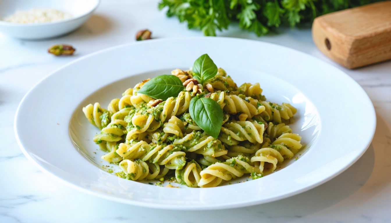 fusilli al pesto di pistacchi